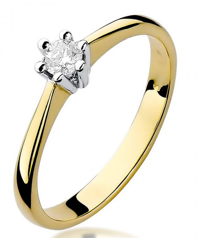 Pierścionek Bonore ze złota próby 585 z diamentem 0,15 ct 85161