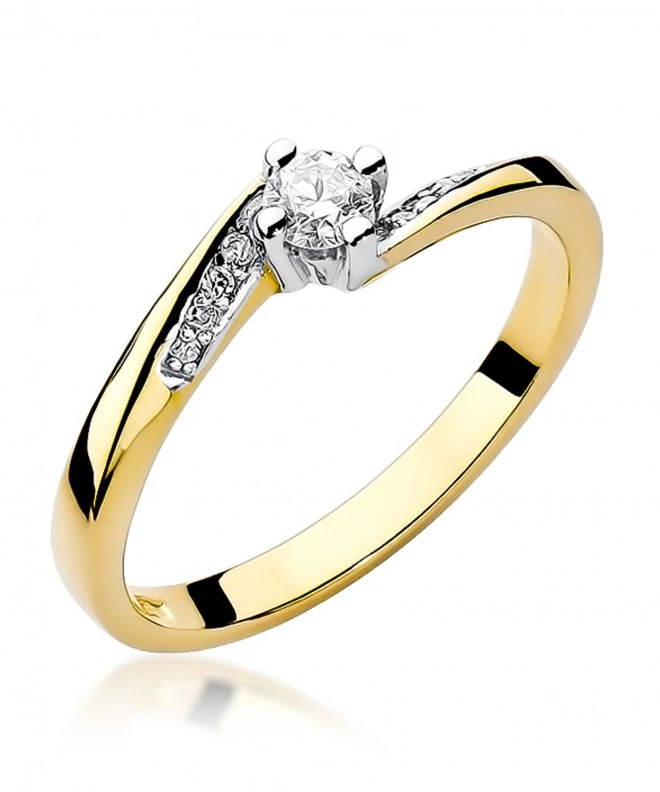 Pierścionek Bonore ze Złota próby 585 z diamentem 0,19 ct 153296