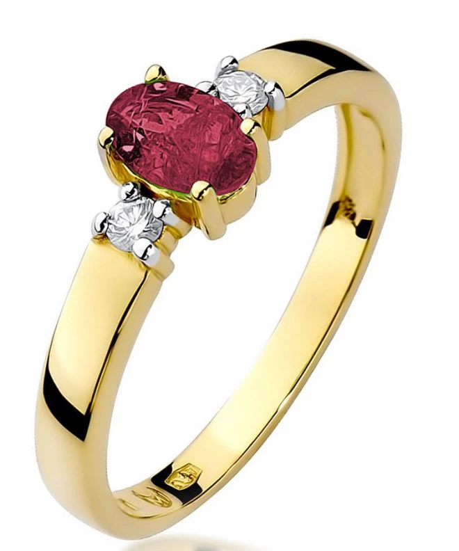 Pierścionek Bonore ze złota próby 585 z rubinem 0,6 ct 95442