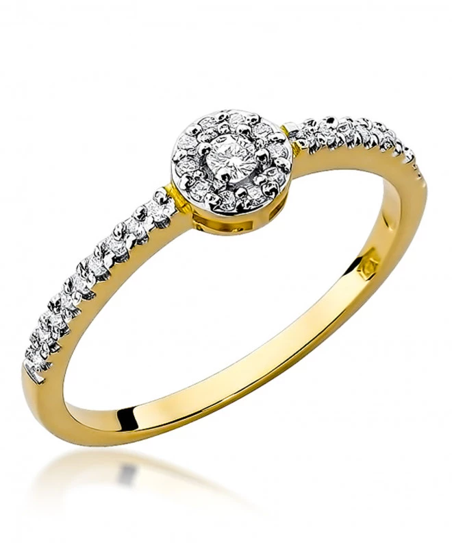 Pierścionek Bonore ze Złota próby 585 z diamentem 0,19 ct 154376