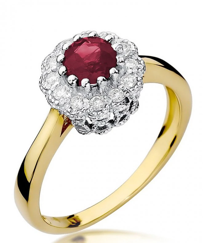 Pierścionek Bonore ze złota próby 585 z rubinem 0,6 ct 95445