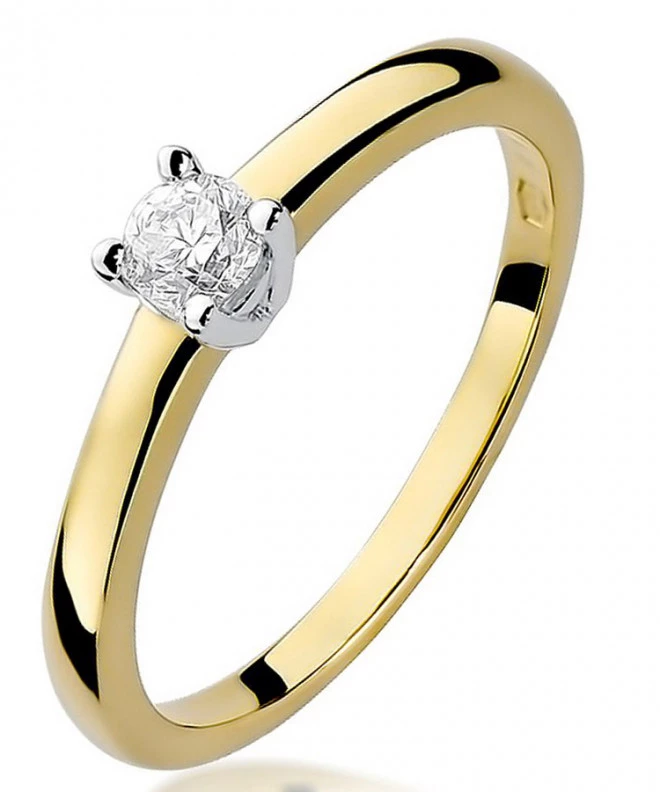Pierścionek Bonore ze złota próby 585 z diamentem 0,2 ct 87195