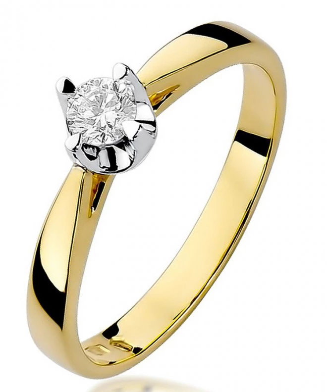 Pierścionek Bonore ze złota próby 585 z diamentem 0,2 ct 87196