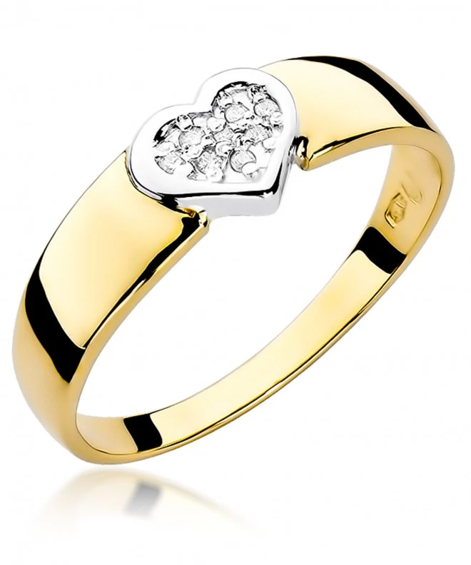 Pierścionek Bonore ze Złota próby 585 z diamentem 0,04 ct 154399