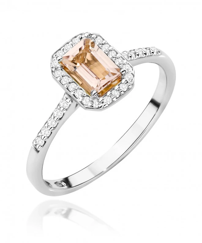 Pierścionek Bonore ze Złota próby 585 z morganitem 0,6 ct 171336