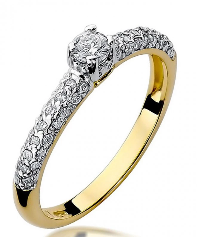 Pierścionek Bonore ze złota próby 585 z diamentem 0,15 ct 89280