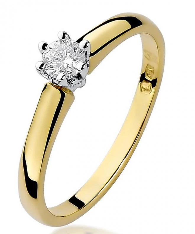 Pierścionek Bonore ze złota próby 585 z diamentem 0,2 ct 87198