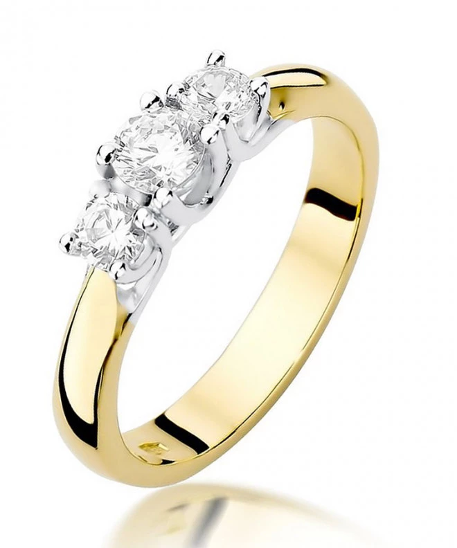 Pierścionek Bonore ze złota próby 585 z diamentem 0,25 ct 90299