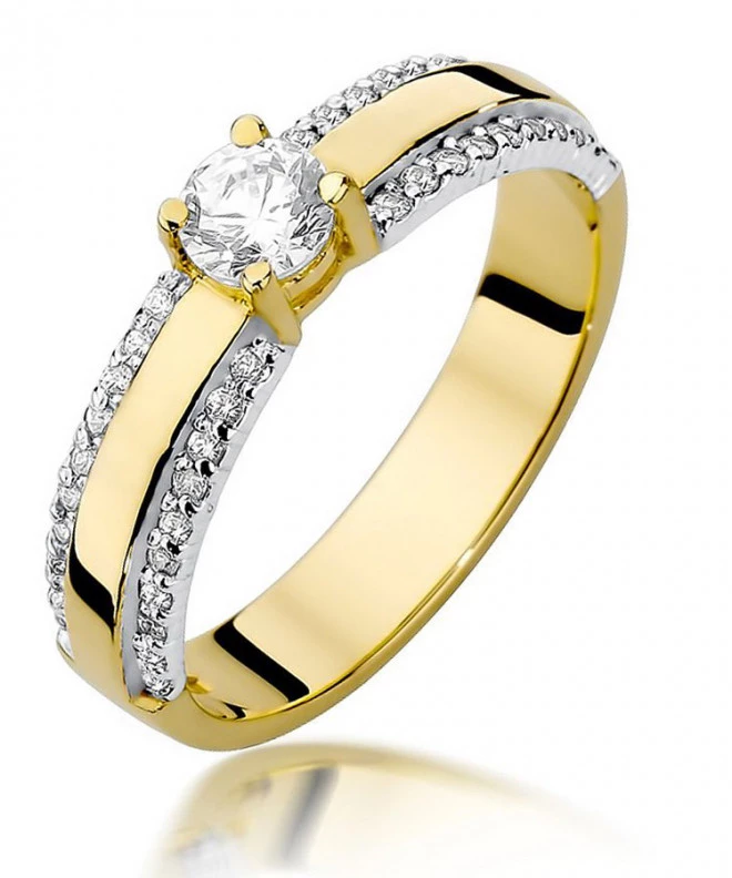 Pierścionek Bonore ze złota próby 585 z diamentem 0,25 ct 90302