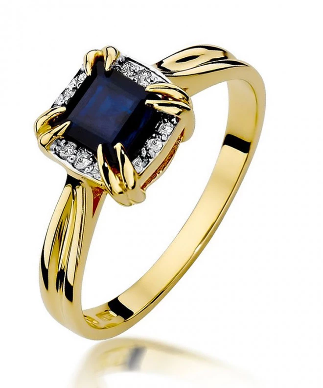Pierścionek Bonore ze złota próby 585 z szafirem 0,7 ct 97504