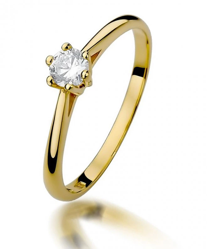 Pierścionek Bonore ze złota próby 585 z diamentem 0,15 ct 86167