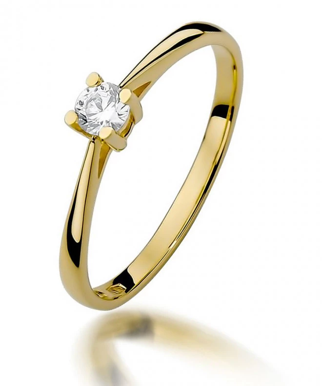 Pierścionek Bonore ze złota próby 585 z diamentem 0,15 ct 86169
