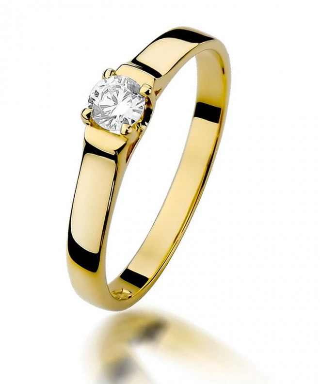 Pierścionek Bonore ze złota próby 585 z diamentem 0,18 ct 87201