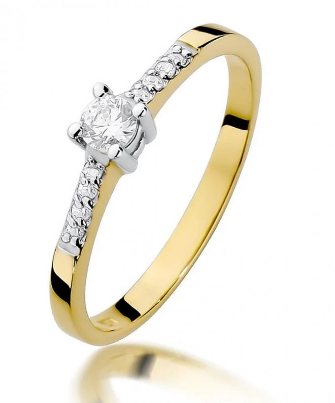 Pierścionek Bonore ze złota próby 585 z diamentem 0,15 ct 88233