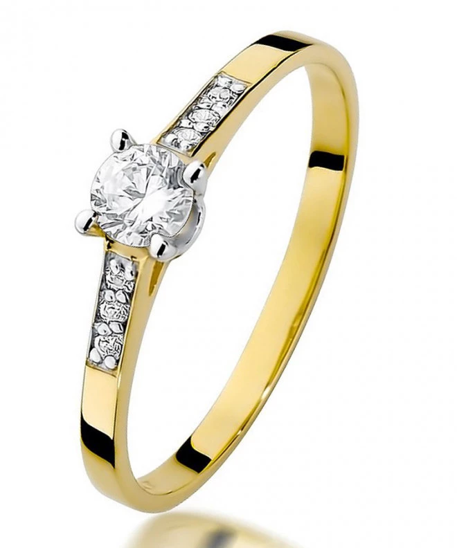 Pierścionek Bonore ze złota próby 585 z diamentem 0,15 ct 88239