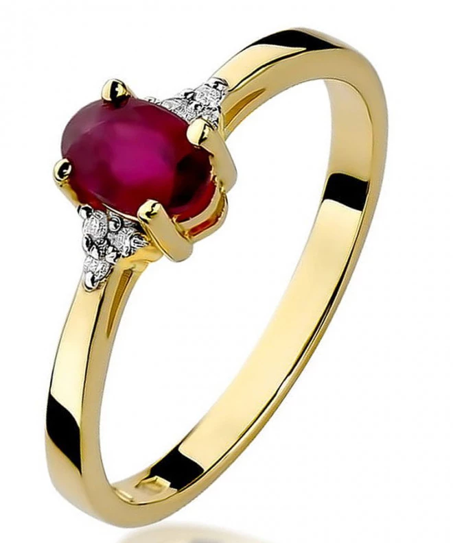 Pierścionek Bonore ze złota próby 585 z rubinem 0,6 ct 95446