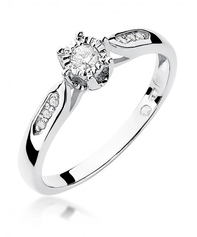 Pierścionek Bonore ze Złota próby 585 z diamentem 0,13 ct 155399