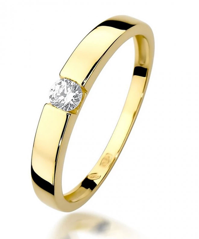 Pierścionek Bonore ze złota próby 585 z diamentem 0,12 ct 86177