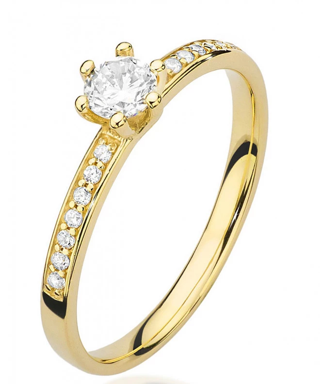 Pierścionek Bonore ze złota próby 585 z diamentem 0,25 ct 89286
