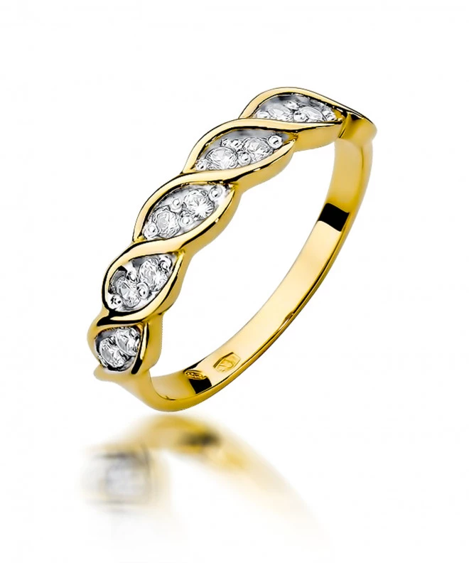 Pierścionek Bonore ze Złota próby 585 z diamentem 0,2 ct 155433
