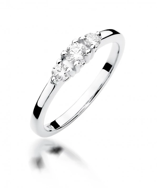 Pierścionek Bonore ze Złota próby 585 z diamentem 0,33 ct 156675