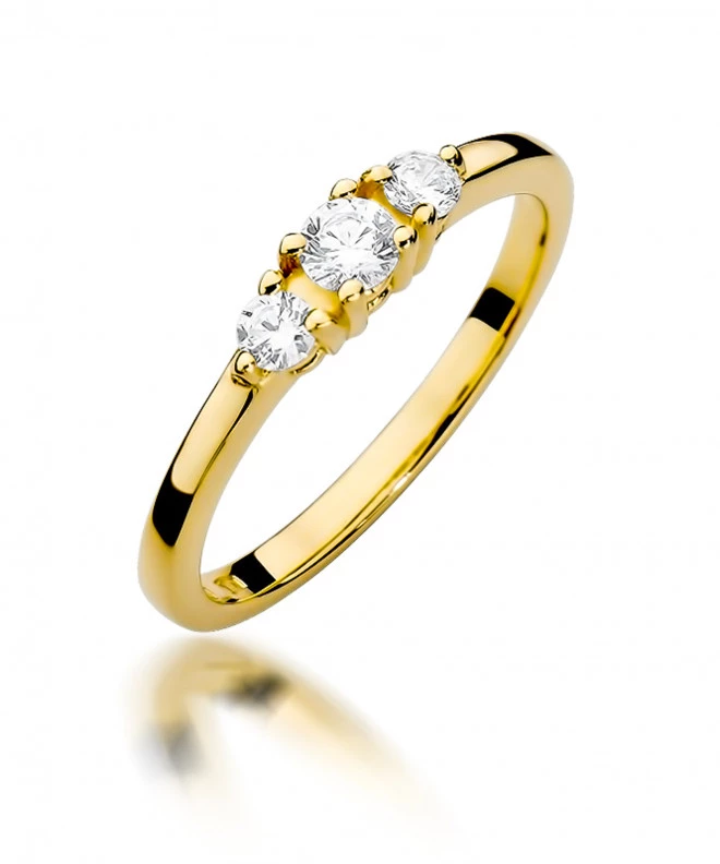 Pierścionek Bonore ze Złota próby 585 z diamentem 0,33 ct 156674