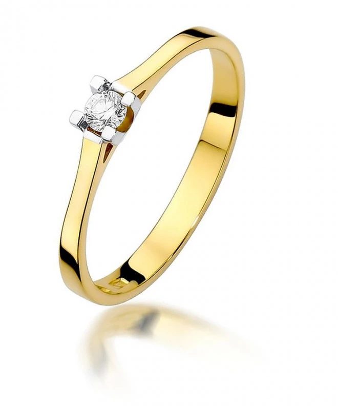 Pierścionek Bonore ze złota próby 585 z diamentem 0,09 ct 84143