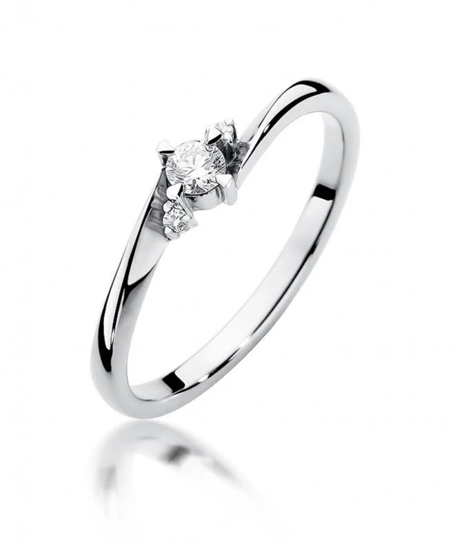 Pierścionek Bonore ze Złota próby 585 z diamentem 0,12 ct 156699