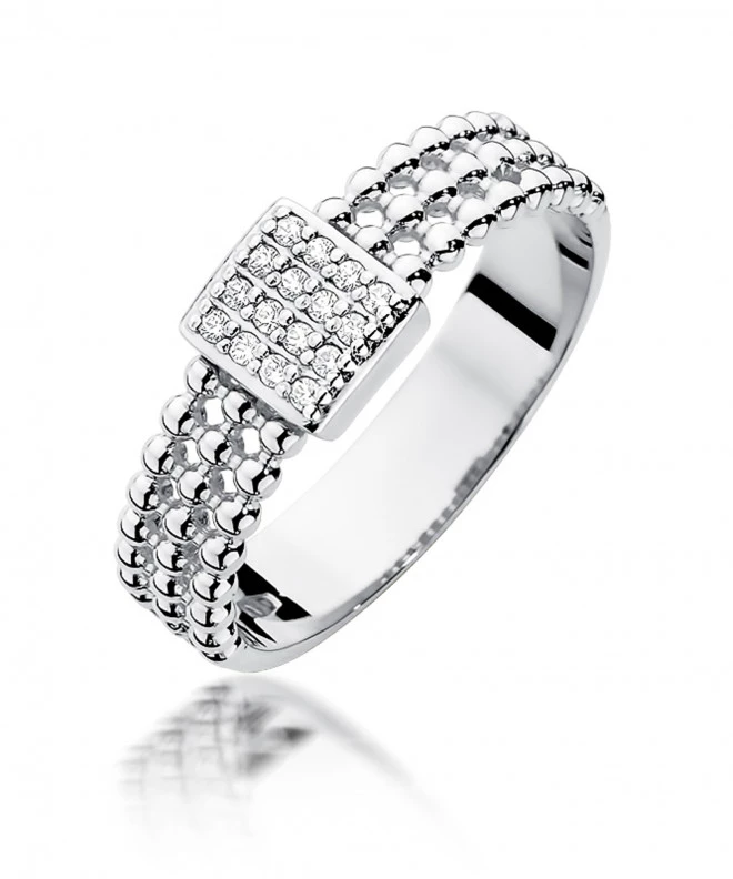 Pierścionek Bonore ze Złota próby 585 z diamentem 0,08 ct 156705