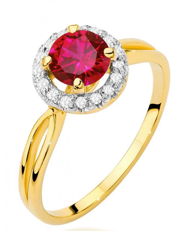 Pierścionek Bonore ze złota próby 585 z rubinem 1,2 ct 96455