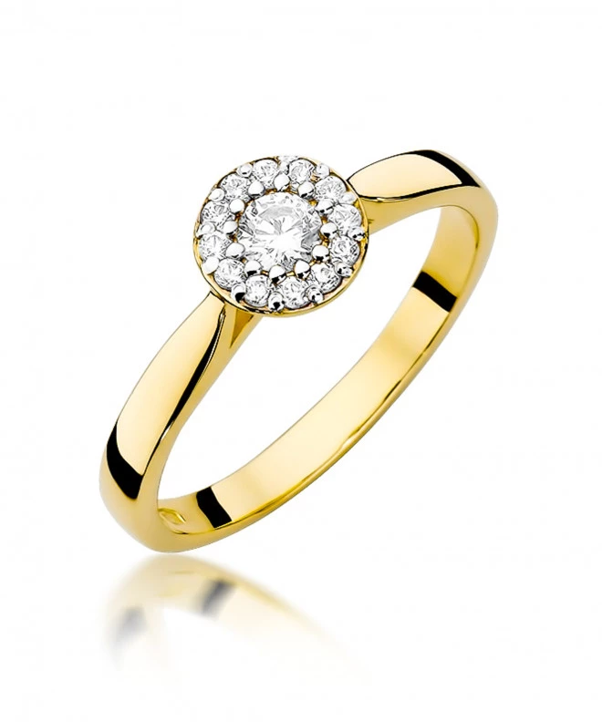 Pierścionek Bonore ze Złota próby 585 z diamentem 0,22 ct 157698