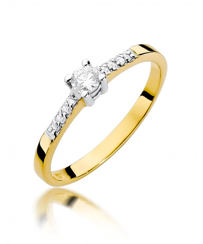 Pierścionek Bonore ze Złota próby 585 z diamentem 0,22 ct 157702