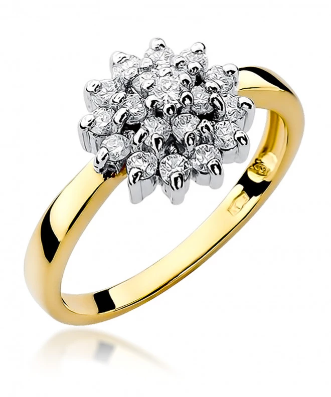 Pierścionek Bonore ze Złota próby 585 z diamentem 0,4 ct 150022