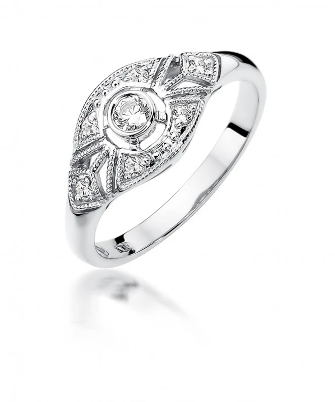 Pierścionek Bonore ze Złota próby 585 z diamentem 0,19 ct 158721