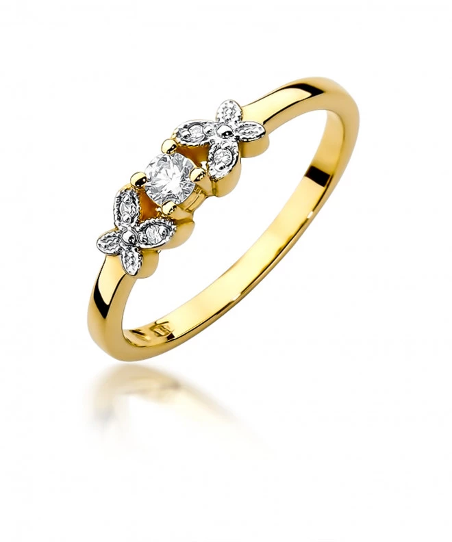 Pierścionek Bonore ze Złota próby 585 z diamentem 0,12 ct 158723