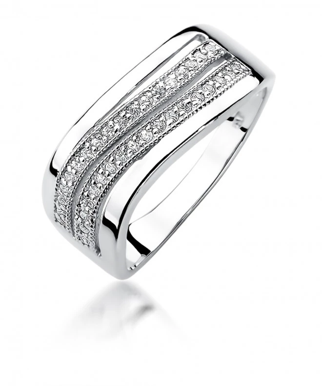 Pierścionek Bonore ze Złota próby 585 z diamentem 0,18 ct 158727