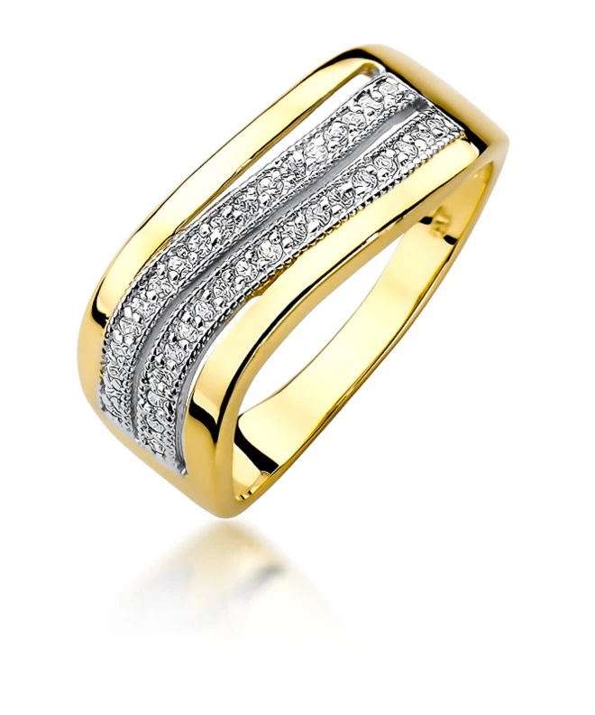 Pierścionek Bonore ze Złota próby 585 z diamentem 0,18 ct 158726