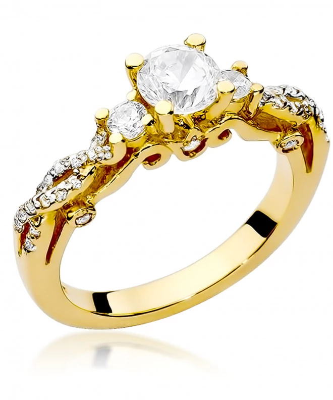 Pierścionek Bonore ze Złota próby 585 z diamentem 0,84 ct 150034