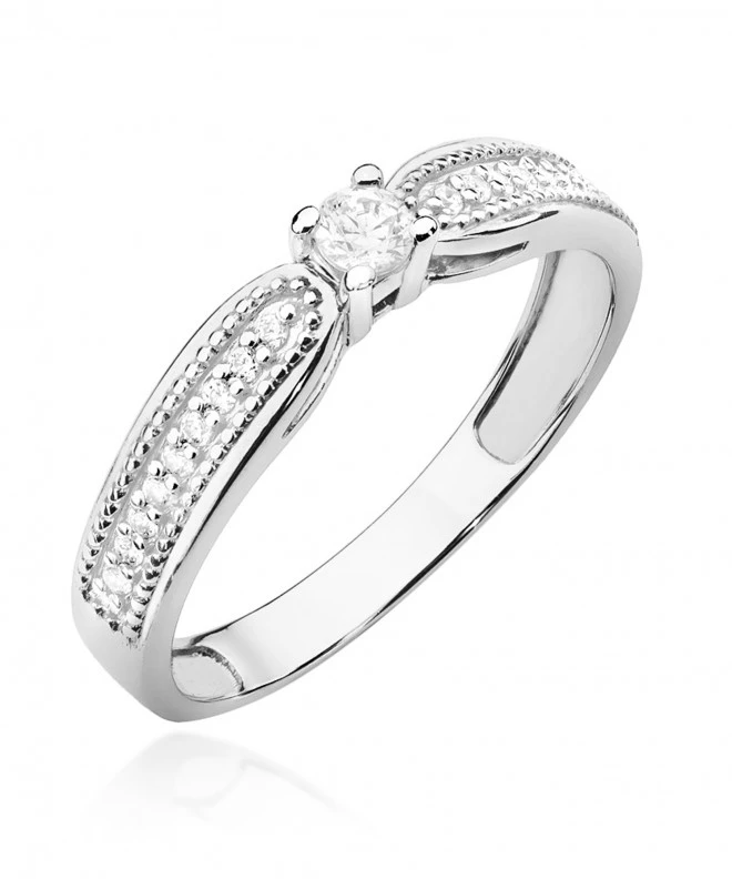 Pierścionek Bonore ze Złota próby 585 z diamentem 0,17 ct 159758