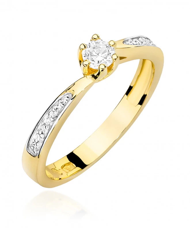 Pierścionek Bonore ze Złota próby 585 z diamentem 0,2 ct 159763