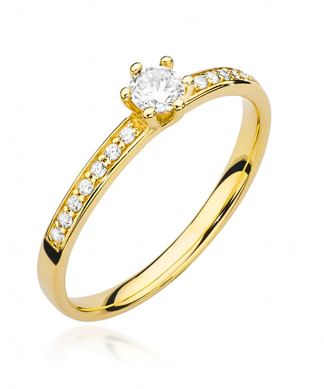 Pierścionek Bonore ze Złota próby 585 z diamentem 0,17 ct 159771