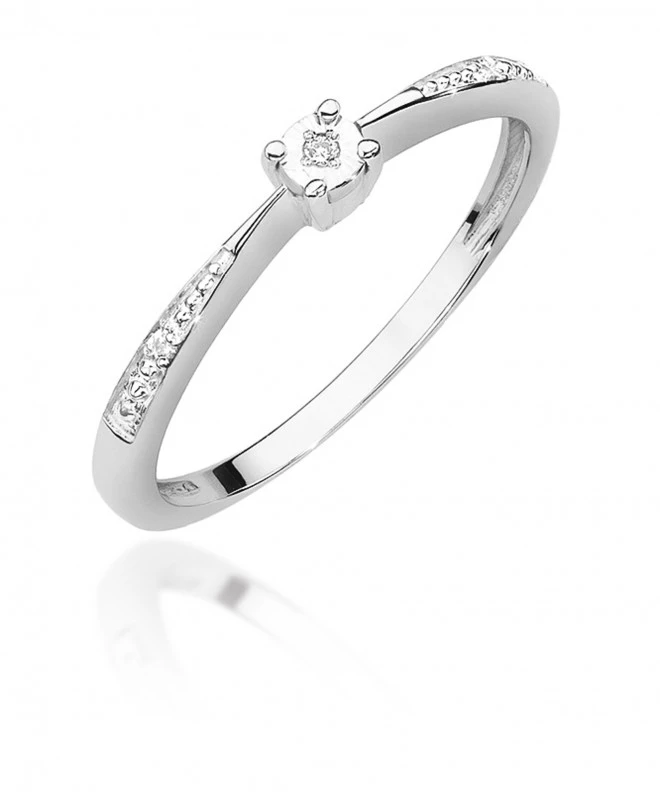Pierścionek Bonore ze Złota próby 585 z diamentem 0,02 ct 160875