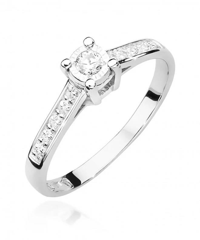 Pierścionek Bonore ze Złota próby 585 z diamentem 0,13 ct 160887