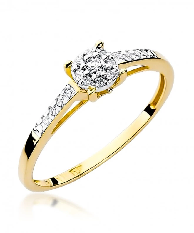 Pierścionek Bonore ze Złota próby 585 z diamentem 0,12 ct 150045