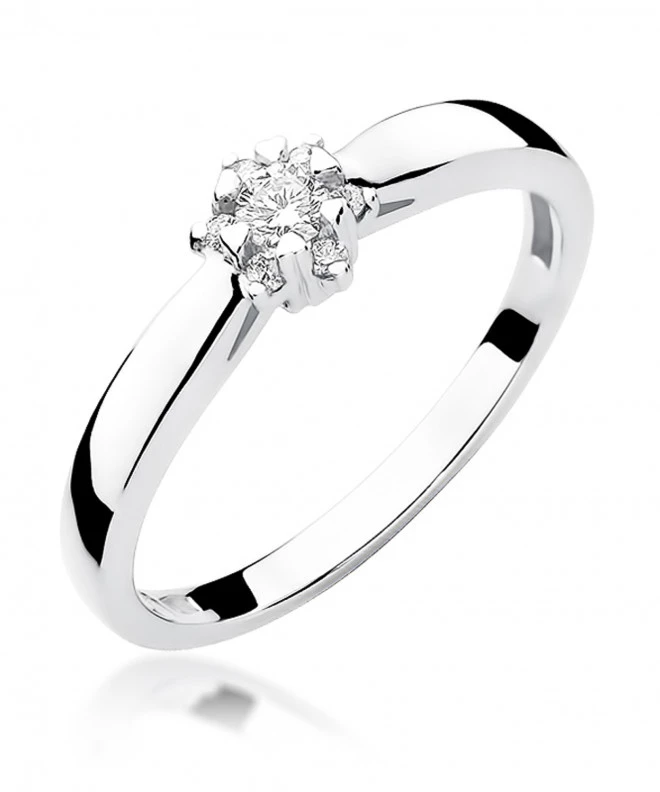 Pierścionek Bonore ze Złota próby 585 z diamentem 0,15 ct 150052