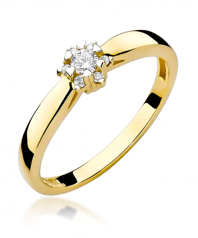 Pierścionek Bonore ze Złota próby 585 z diamentem 0,15 ct 150051