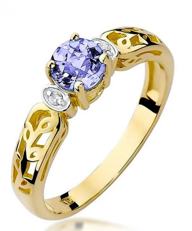 Pierścionek Bonore ze złota próby 585 z tanzanitem 0,5 ct 99626