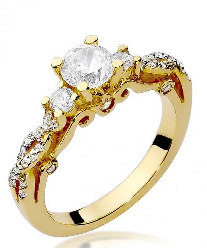 Pierścionek Bonore ze złota próby 585 z diamentem 0,7 ct 91317