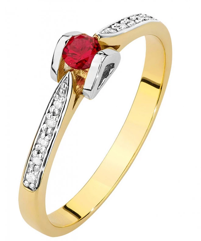 Pierścionek Bonore ze złota próby 585 z rubinem 0,15 ct 94420