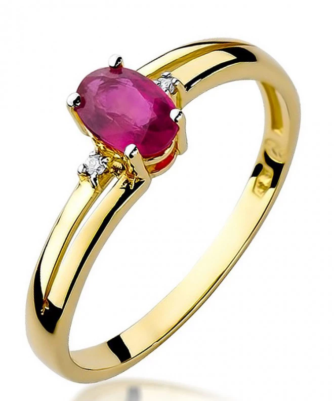 Pierścionek Bonore ze złota próby 585 z rubinem 0,6 ct 95424